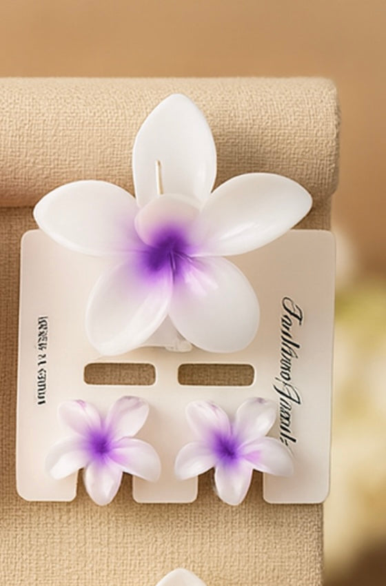 Pinces à cheveux brillantes fleurs