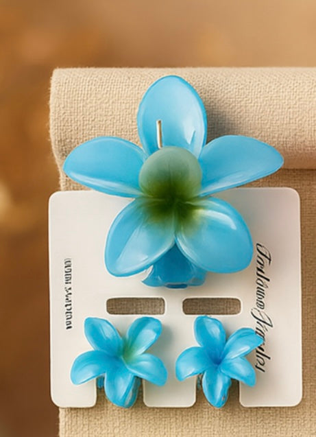 Pinces à cheveux brillantes fleurs