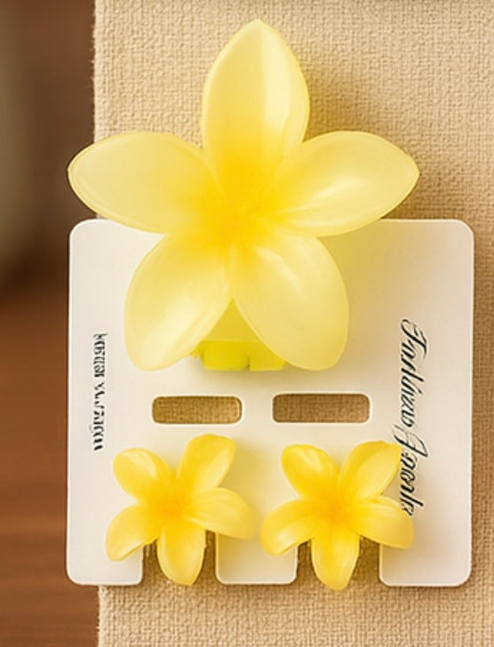 Pinces à cheveux brillantes fleurs