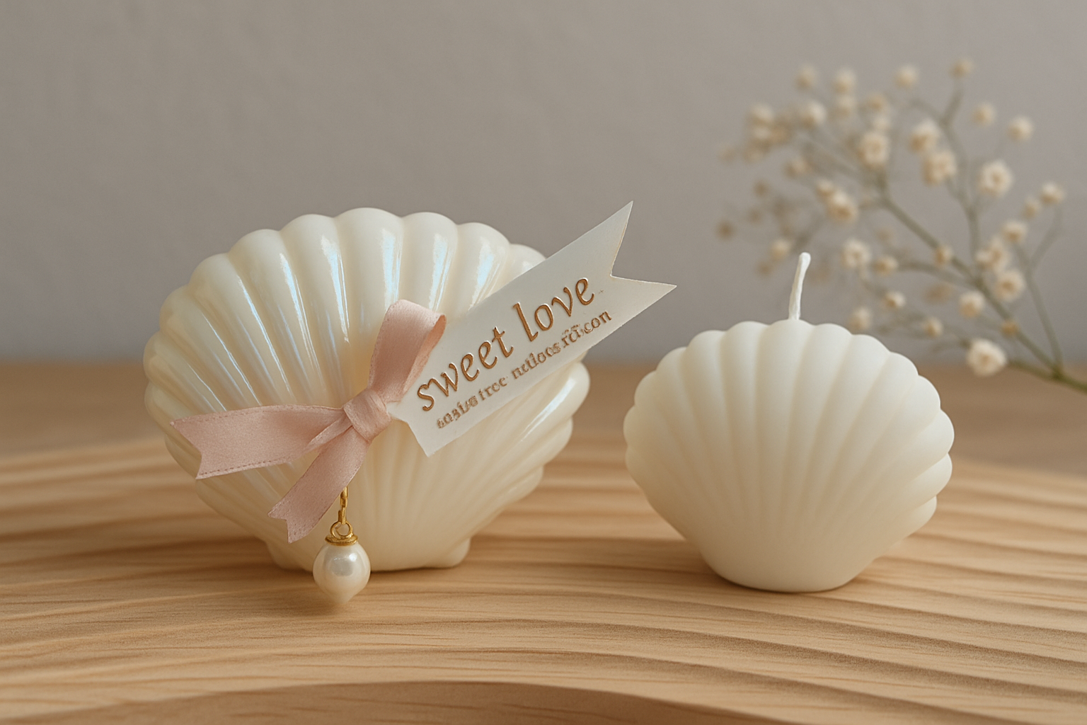 Beauty bougie coquillage